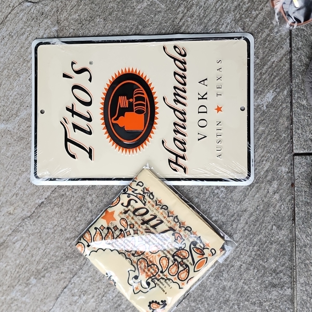 Tito's Sign & Bandana